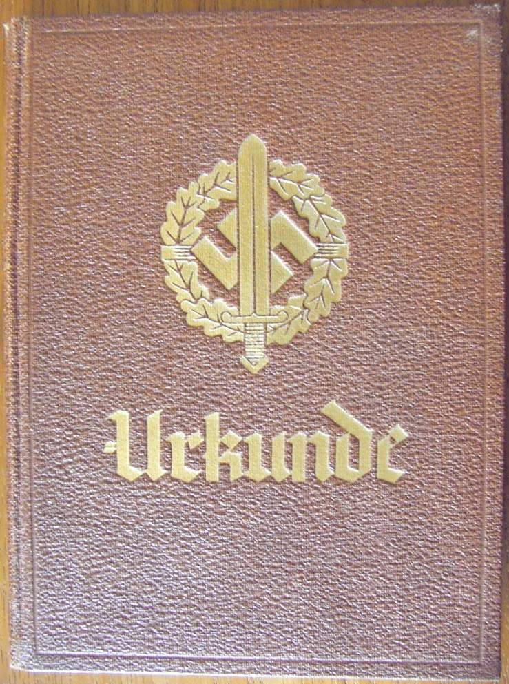 SA Urkunde + Arbeits-Pass - Karl Krüger